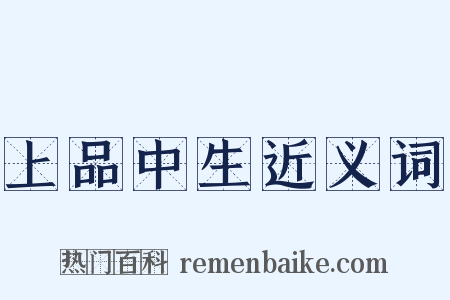 上品中生近义词是什么意思的图片